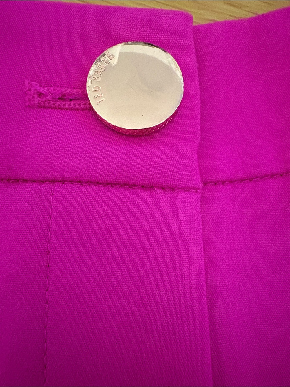 High-Waist Fuchsia Tailored Ankle Pants - Picture 6 of 6